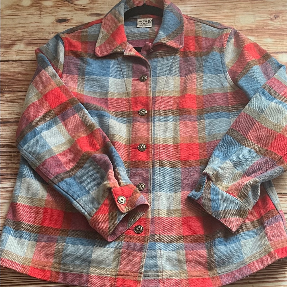 Allison Daley Multicolor Plaid Shirt Jacket 12